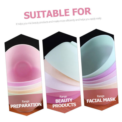 Didiseaon Silicone Mask Mixing Bowl Set 5pcs Facial Mask Mixing Bowl Spa Supplies Non-slip Easy to Clean