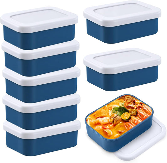 8 PCS 1 Cup Silicone Freezer Molds with Lids, Reusable Leak-Proof Soup Containers, Ice Trays Food Storage Trays for Meal Prep, Soups, Sauces, Stews, Dishwasher Safe(Grey, 250, Milliliters)