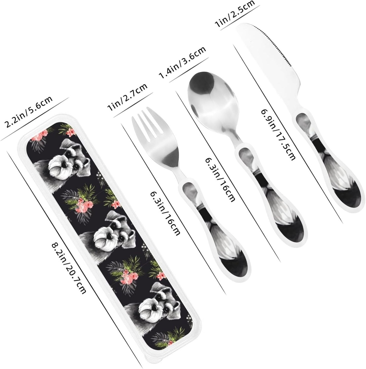 3-Piece Kids Silverware Set With Storage Case, Stainless Steel Reusable Children Safe Knife Spoon Fork Set Grim Reaper Children Flatware Set For Kids Lunch Box
