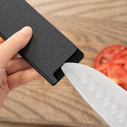 Restaurantware-Sensei 8.5 x 2 Inch Knife Sleeve, 1 Knife Protector - Fits Santoku and Chef's Knife, Felt Lining, Black Plastic Knife Blade Guard, Durable, Cut-Proof