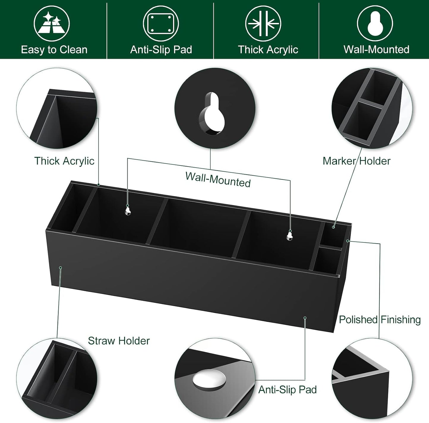 Double Cup Holder with Marker Slot, Party Cup Dispenser Acrylic Cup Organizer Mark Your Cup and Drink Up Caddy Modern Bar Counter Decor, Clear