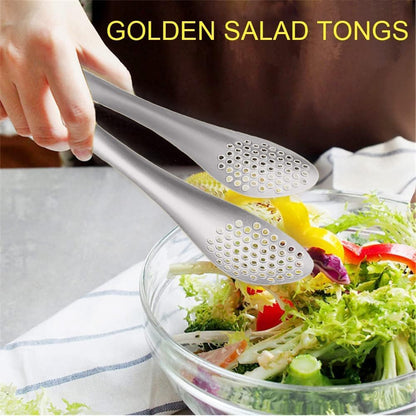 4 PCS Serving Tongs Black Tongs 9 Inch Serving Utensils Stainless Steel Serving Tongs for Salad Buffet Appetizer Dessert Tong for Food Parties, IAX-4B1-68