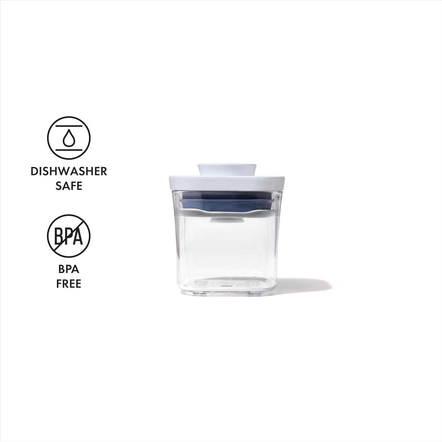 OXO Good Grips POP Container - Airtight Food Storage - Small Square Short 1.1 Qt Ideal for 1 lb of brown sugar or confectioner's sugar