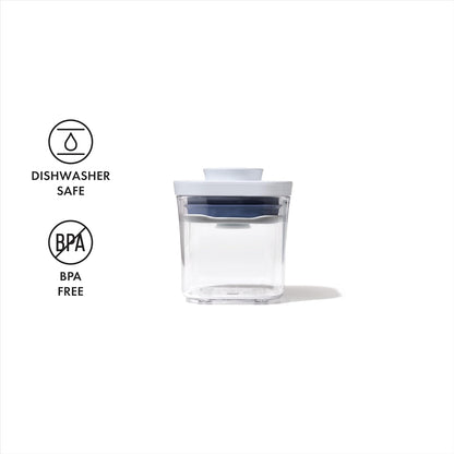 OXO Good Grips POP Container - Airtight Food Storage - Small Square Short 1.1 Qt Ideal for 1 lb of brown sugar or confectioner's sugar
