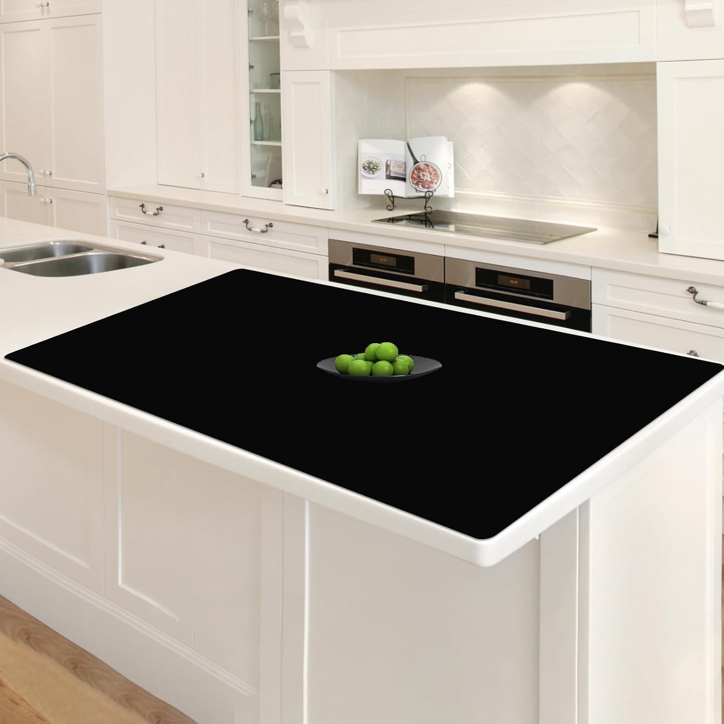 78.7"x23.6" Large Silicone Mat for Kitchen Counter, Heat Resistant Non-Slip Countertop Protector, Waterproof Silicone Craft Mat for Kitchen Island, Semitransparent