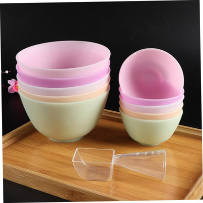 5 Pcs Odorless Anti-Drop Silicone Mixing Bowl Set 10.5x7cm Home Use Prep Measuring Bowls for DIY Facial Masks and Cooking