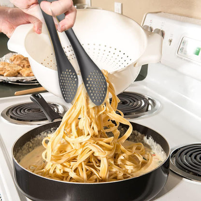 4 PCS Serving Tongs Black Tongs 9 Inch Serving Utensils Stainless Steel Serving Tongs for Salad Buffet Appetizer Dessert Tong for Food Parties, IAX-4B1-68