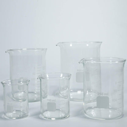 Graduated Glass Measuring Low Form Beaker Set (50ml+100ml+250ml)