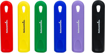 Restaurantware Silicone Pan Handle Cover Set 1-Count Heat-Resistant Removable Pan Handle Grips, Ergonomic Non-Slip Green Handle Protectors for Fry Pans and Sauce Pans