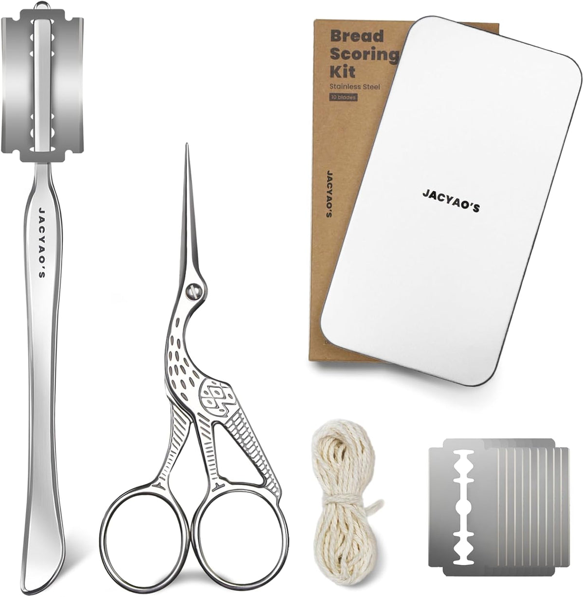 Bread Lame, 304 Stainless Steel Sourdough Scoring Tool, 10 Blades
