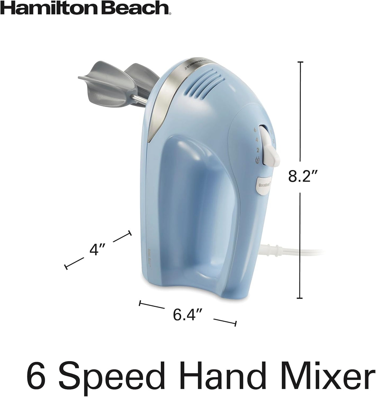 Hamilton Beach 6-Speed Electric Hand Mixer With Easy Clean Beaters