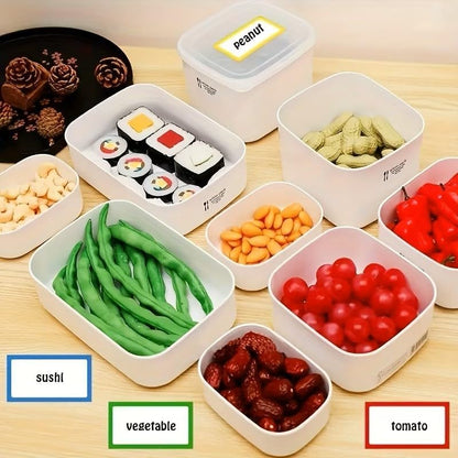 100-Pack Removable Freezer Labels, Waterproof Food Storage Stickers for Date & Contents Marking - Colors B