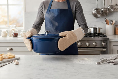 Sur La Table Kitchen Essentials Set of 2 Silicone Oven Mitts, Heat Resistant to 550°F (Green)