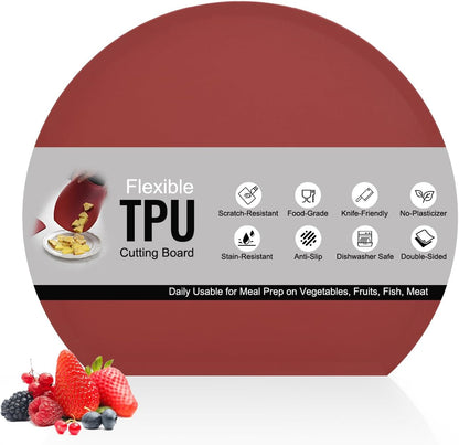 Flexible TPU Cutting Board, Cutting Mats for Kitchen, Scratch-Resistant