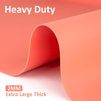 Silicone Mat Heat Resistant Mats for Countertop, Large Silicone Mats for Crafts Kitchen Counter Workbench Table protector, Size 36x24 inches Thick 2mm,Rolled Package,Light Blue