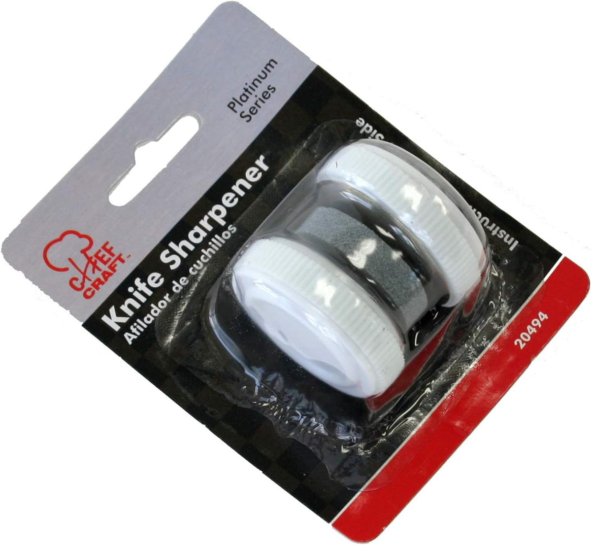 Chef Craft 20494 Knife Sharpener, White, 1.75"