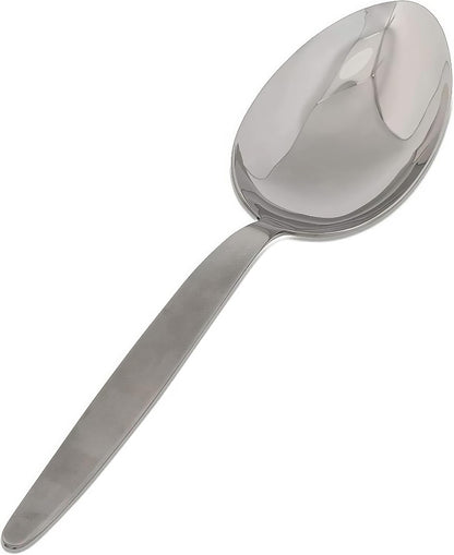 Chef Kunz Slotted Spoon | 9 Inch 18/10 Stainless Steel Silver Chef Cooking Spoons | Basting, Quenelle, Plating Spoon for Draining and Serving, Dishwasher Safe (Slotted)