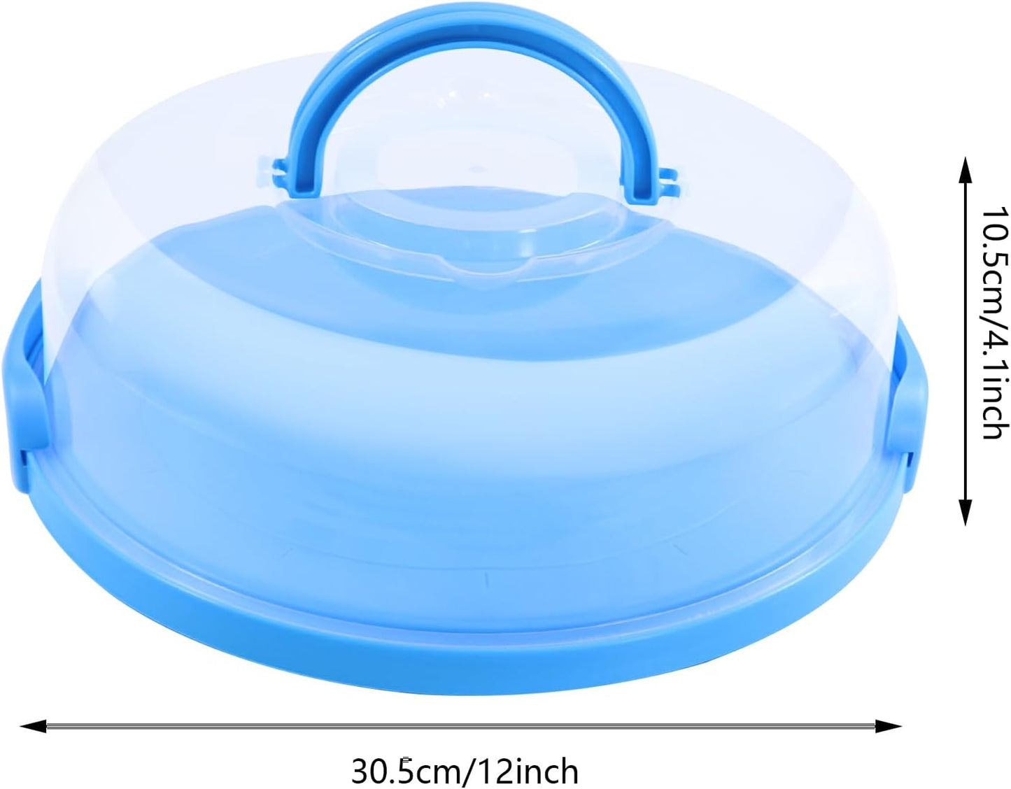 12inch Portable Pie Carrier with Lid and Cupcake Muffin Tart Cookie Keeper Food, for Wedding Party Baby Shower Party Christmas (Green)