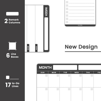 ALEZEL Dry Erase Fridge Calendar Magnetic, Greenery White Board Calendar Dry Erase for Refrigerator - Set of Vertical Monthly & Weekly Calendar for Fridge with 1 List Board, 4 Markers + Eraser
