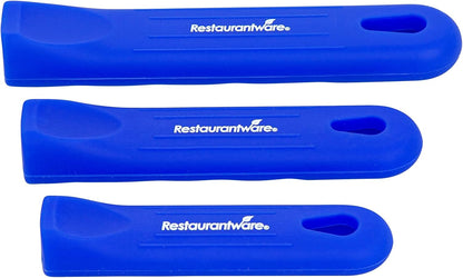 Restaurantware Silicone Pan Handle Cover Set 1-Count Heat-Resistant Removable Pan Handle Grips, Ergonomic Non-Slip Green Handle Protectors for Fry Pans and Sauce Pans