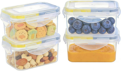 KIGI Airtight Reusable Meal Prep Containers, Leak-Proof & Stackable, 4-Sided Locking Lids, Ideal for Food Storage, Lunch & Leftovers, Microwave, Freezer & Dishwasher Safe, 39 oz, 4.8 Cup, 12 Piece Set
