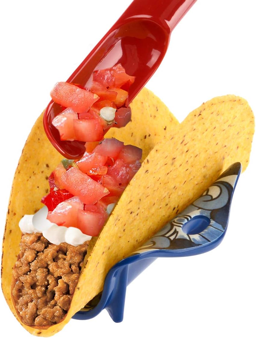 Prepara Talavera Taco Spoon, Set of 2, Red