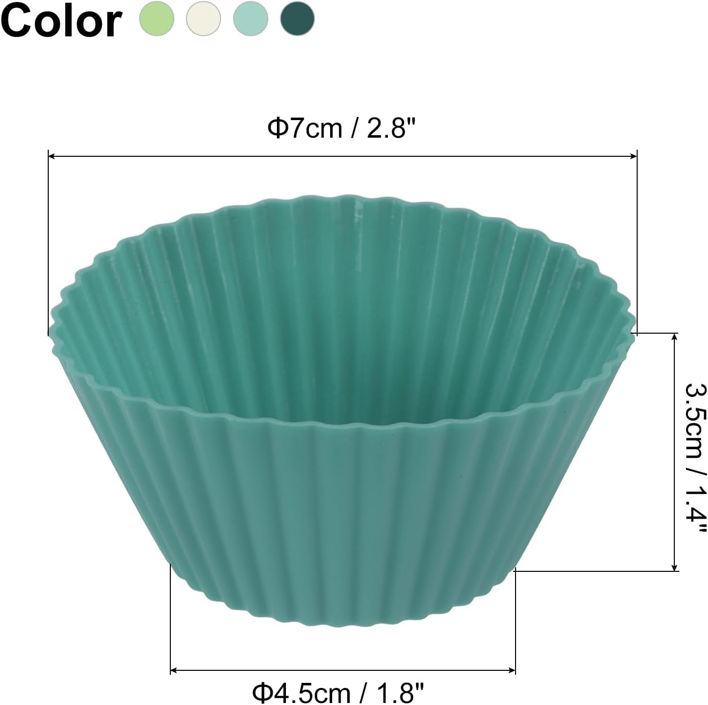 uxcell 18Pcs Silicone Cupcake Liners, Non-Stick Baking Cups, for Cooking Eggs, Baking Muffins and Make a Cake(Pink)
