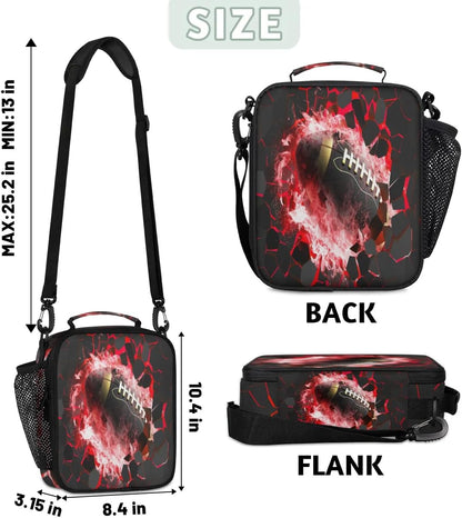 Insulated Lunch Box for Girls Kids Axolotl Lunch Bags Reusable Portable Lunchbox with Adjustable Shoulder Strap and Water Bottle Holder for Work School Travel
