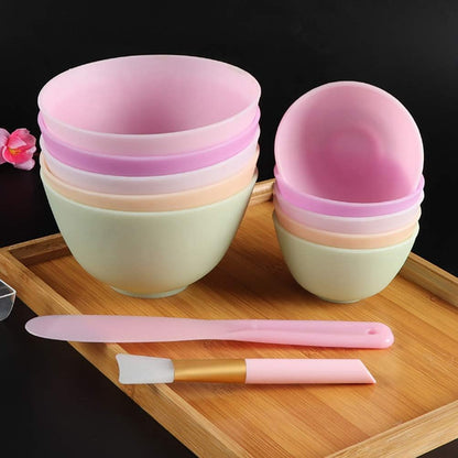 GLEAVI Diy Mask Mixing Bowl Set 3pcs Silicone Mixing Bowls for Face Mask Easy to Clean
