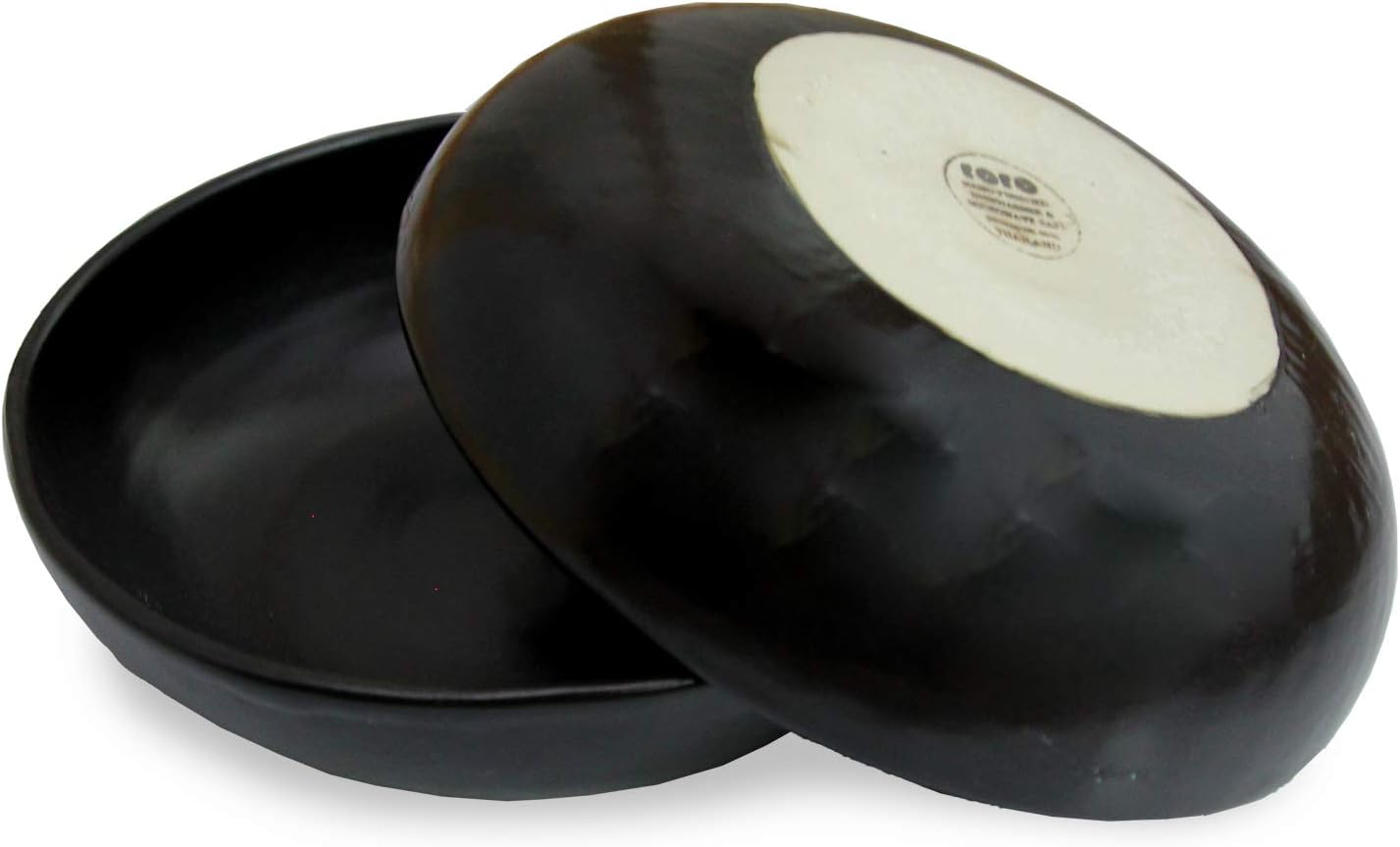 roro Handmade 2-Inch Matte Black Ceramic Pinch Bowls, Set of 6 – Versatile Stoneware for Spices, Condiments, Appetizers & Finger Foods