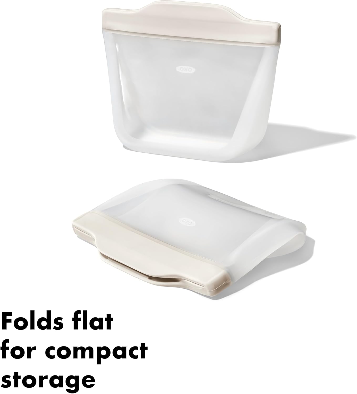 OXO Good Grips Silicone Reusable Bag - Stand-Up Cup (8 oz) - Oat