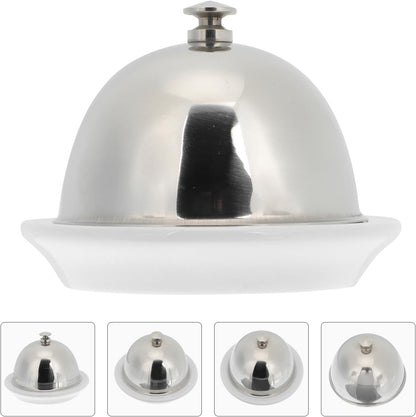 Butter Dish Relish Plate Stainless Steel Small Cheese Cup Sauce Tray with Lid for Dining Table Home Kitchen Serving