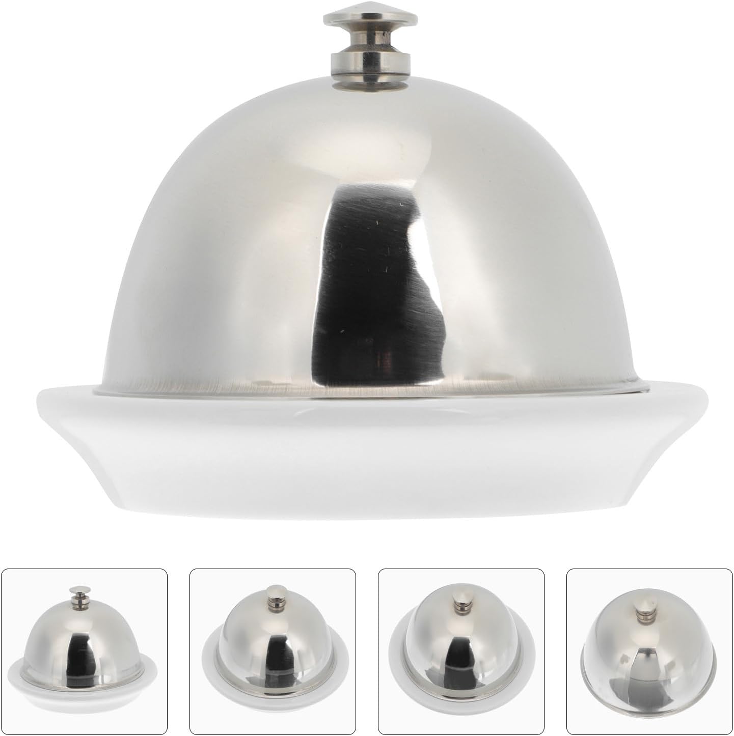 Stainless Steel Butter Dish with Lid, Cheese and Snack Plate, Small Relish Sauce Dish for Home Kitchen Dining, Single Piece Serving Tray