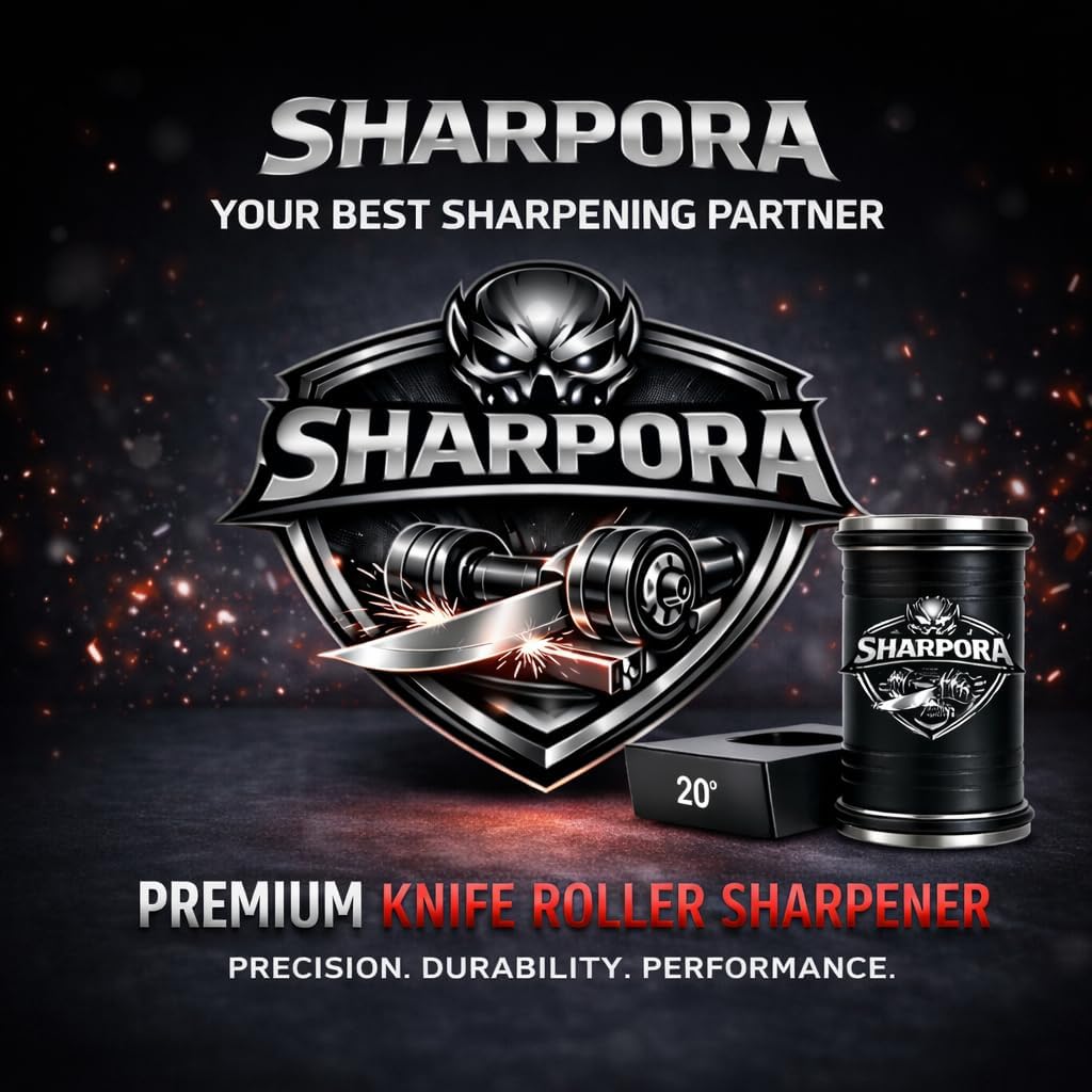 Rolling Knife Sharpener System, 3 Stage Diamond Discs, 400/1000/3000 Grit