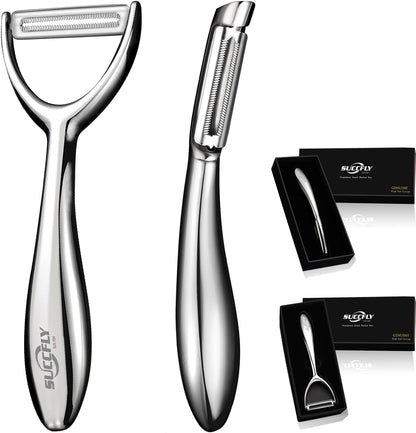 SUCCFLY Vegetable Peeler Stainless Steel, Premium Potato Peeler for Kitchen