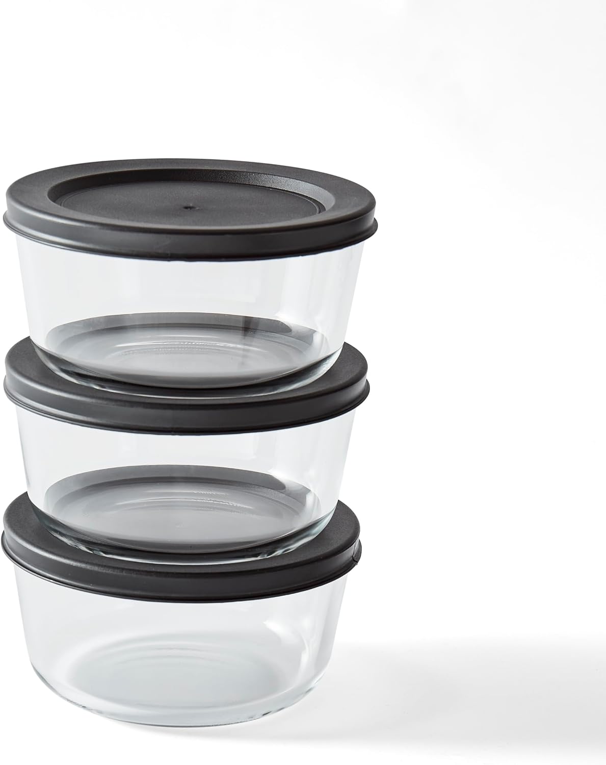 6-Piece Glass Food Storage Containers Set (3 Containers + 3 BPA-Free Lids) | 2-Cup, Leakproof | Microwave, Freezer, Oven & Dishwasher Safe | Ideal for Meal Prep & Pantry Organization, Pistachio