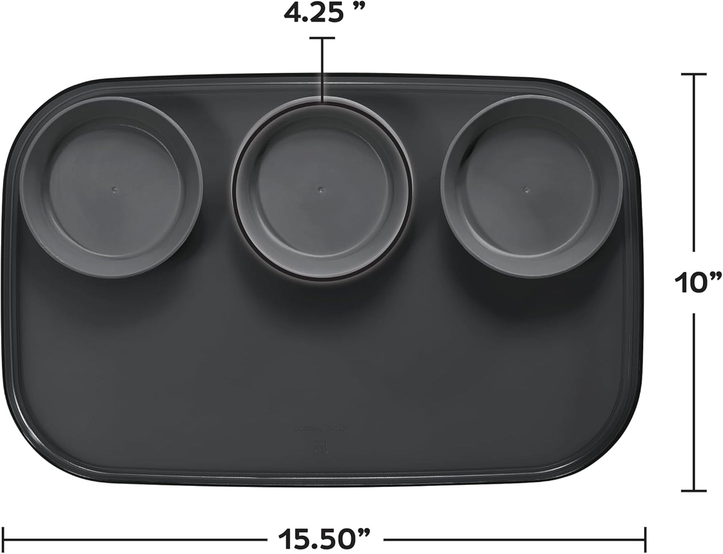 madesmart dipware 3 Bowl Serving Tray, Stackable & Removable Dip Bowls for Charcuterie, Guacomole, Snacks, Veggies, Premium Dishwasher & Microwave Safe, Multipurpose Plate & Bowl, Olive