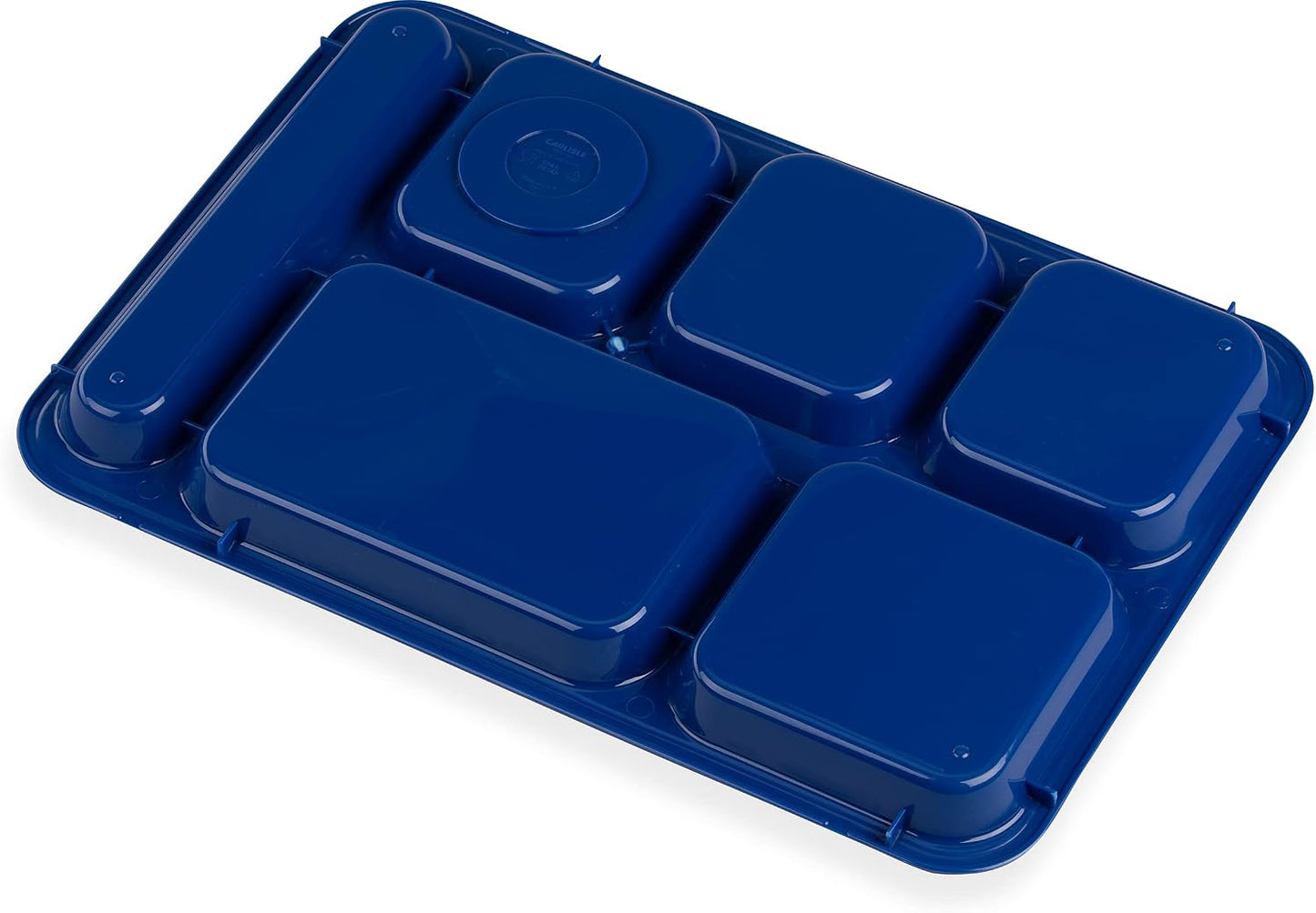Carlisle FoodService Products P614R09 Right-Hand 6-Compartment Polypropylene Tray, 10" x 14", Green