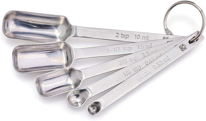 King Arthur Baking Company Spice Measuring Spoons, 18/8 Stainless Steel, 7-Piece Set, Precision Measures, For Baking And Cooking
