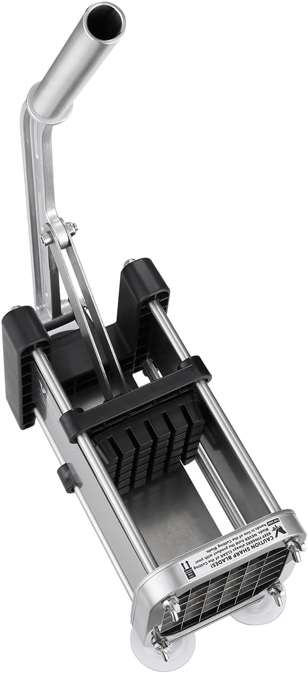 VEVOR French Fry Cutter, Potato Slicer with 1/2", "3/8", "1/4 Stainless Steel Blades, Manual Potato Cutter Chopper with Suction Cups, Great for Potato, French Fries, Cucumber, Vegetables, Carrot