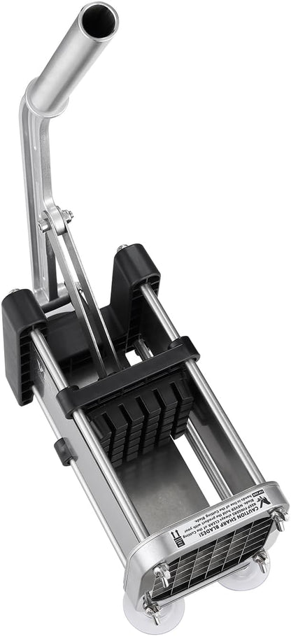VEVOR French Fry Cutter, Potato Slicer with 1/2", "3/8", "1/4 Stainless Steel Blades, Manual Potato Cutter Chopper with Suction Cups, Great for Potato, French Fries, Cucumber, Vegetables, Carrot