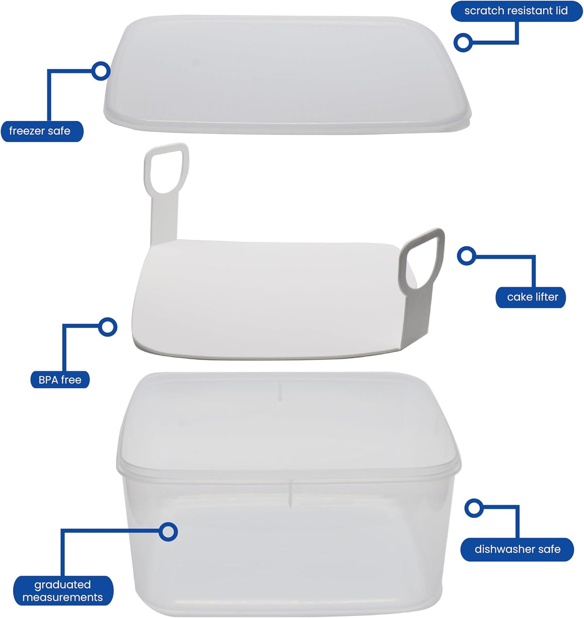 Decor Tellfresh Cake Lifter, 6L, Clear
