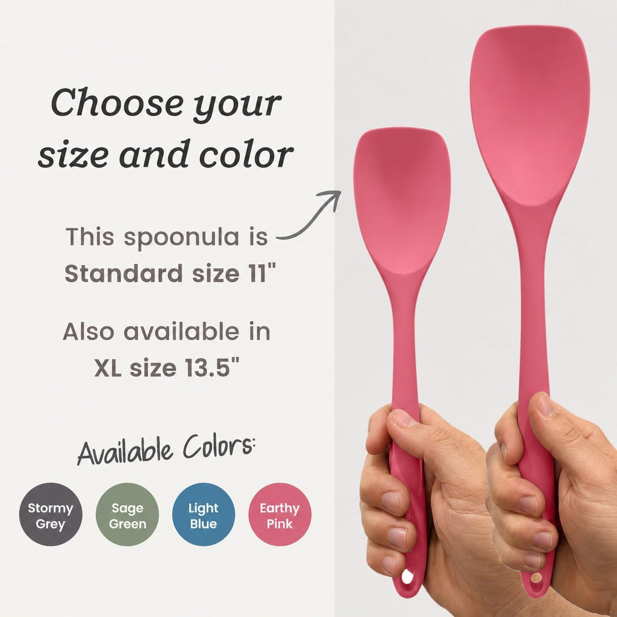 StarPack Silicone Spoonula The All-Rounder 11 Inch - LFGB Spoon Spatula, 600°F Heat Resistant, BPA-Free - One-Piece Seamless, Dishwasher Safe - for Nonstick Cookware, Sage Green