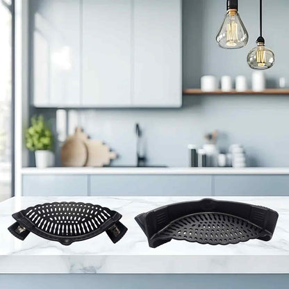 Blue Silicone Clip On Strainer, Universal Pot Colander for Draining Pasta, Vegetables and Kitchen Cooking