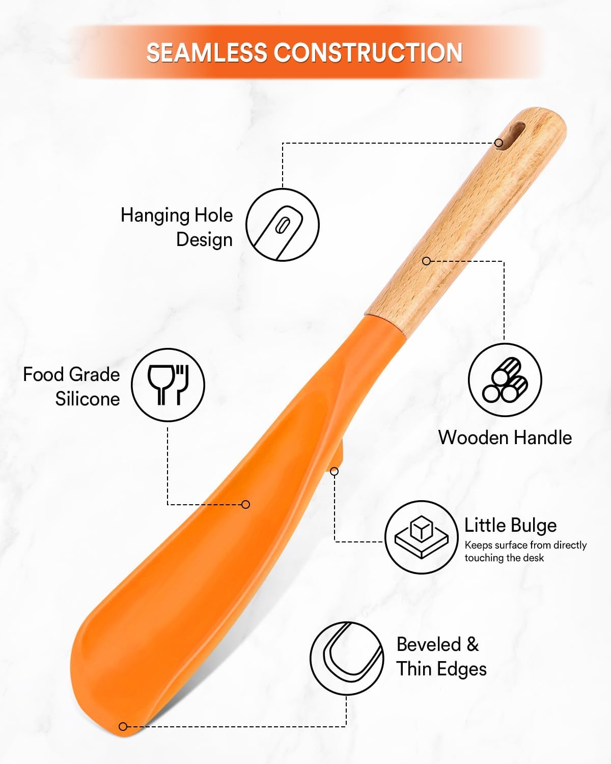 Badiano Cooking Spoon and Rice Scooper for Nonstick Cookware,Multi-function