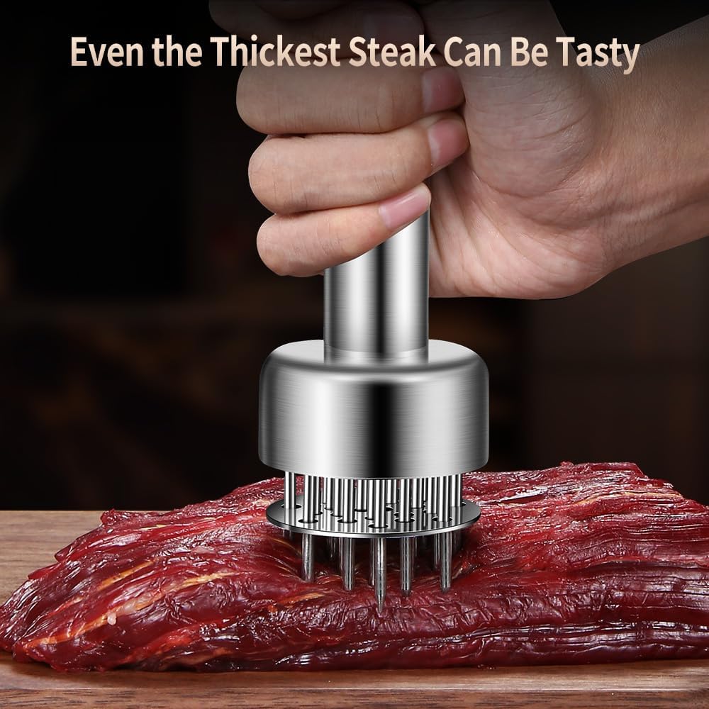 Stainless Steel Meat Tenderizer Tool, 21 Sharp Needles
