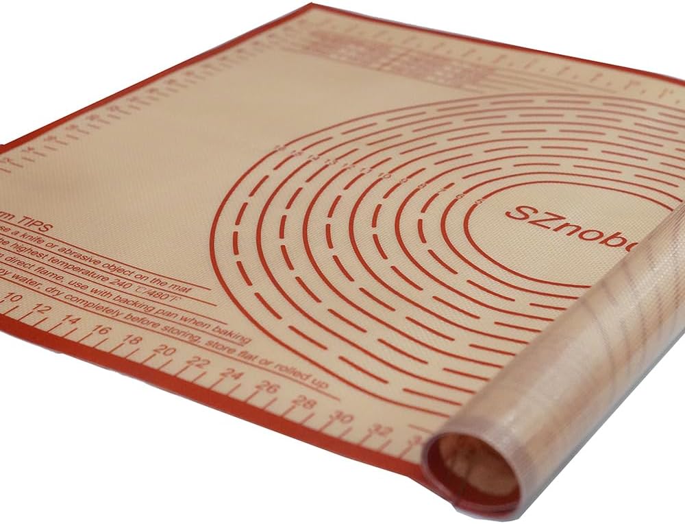 Non-slip Silicone Pastry Mat 36''By 24'' Nonstick Baking Mats Extra Large Counter Mat for Dough Rolling, Pastry, Pie Crust, Fondant, Cookies, Bread, Pasta, Pizza Mat