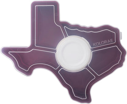 KOLORAE Texas Serving Tray - 6 Compartment Texas Snack Tray w/Dressing Cup. Great for Entertaining. Veggie Tray. Fruit Tray. Snack Tray. Entertaining Platter. Party Serving Platter, Large, White