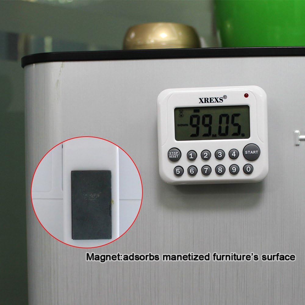 XREXS Digital Kitchen Timer Magnetic Countdown Up Cooking Timer Clock