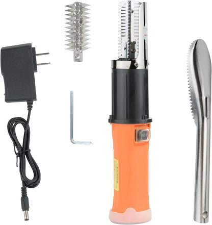Cordless Electric Fish Scaler Tools,Built-in 12v Rechargeable Battery,2 Cutter Heads,Two-way Rotated,IPX7 Waterproof,Electric Fish Scaler Remover,Fish Scale Remover,Professional Fish Descaler Tool